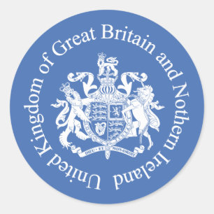UK coat of arms Classic Round Sticker