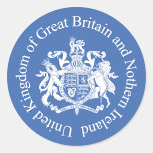 UK coat of arms Classic Round Sticker
