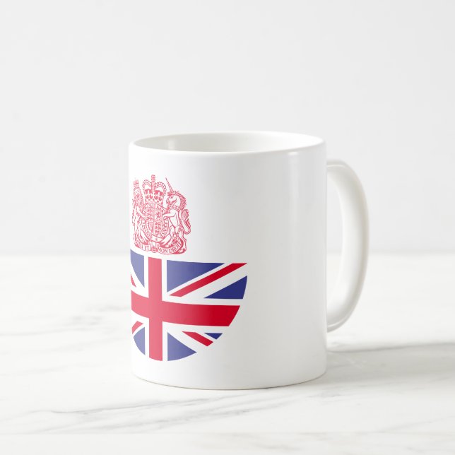 UK coat of arms Coffee Mug (Front Right)