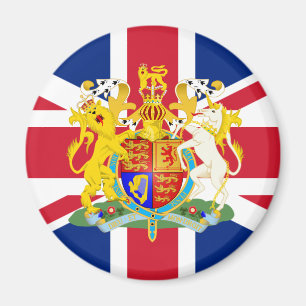 UK Coat of Arms & Flag Magnet