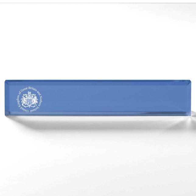 UK coat of arms Nameplate (Front)