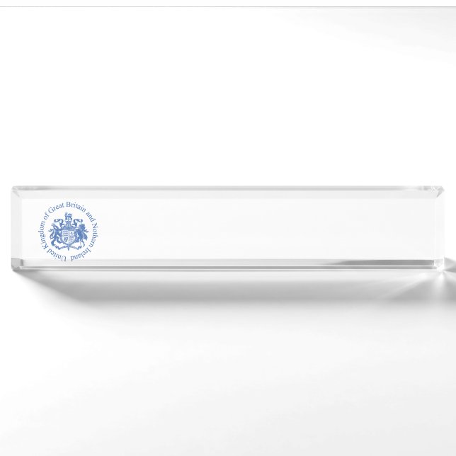 UK coat of arms Nameplate (Front)