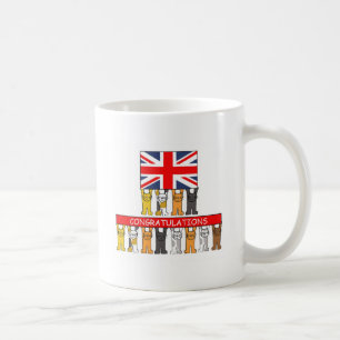 UK Congratulations Cartoon Cats Coffee Mug