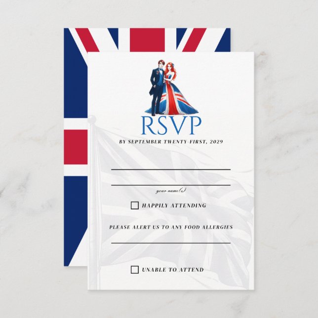 UK Couple RSVP Card (Front/Back)