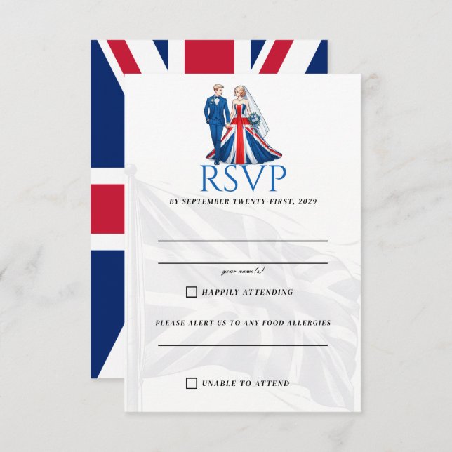 UK Couple RSVP Card (Front/Back)