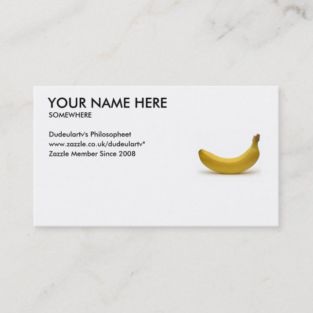 UK Customise Your Card Banana UK (Front)