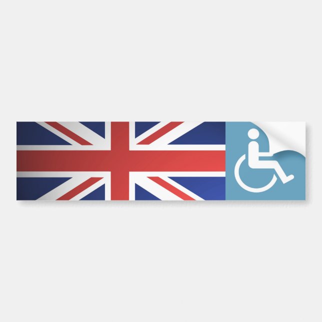 UK Disabled Veteran. Bumper Sticker (Front)