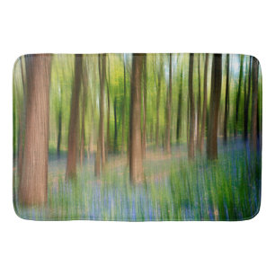 UK England Bluebell Oak Woodland in Springtime Bath Mat