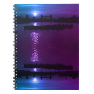 UK England London sunset Tower Bridge Notebook