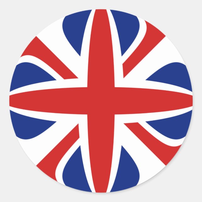 UK Fisheye Flag Sticker (Front)