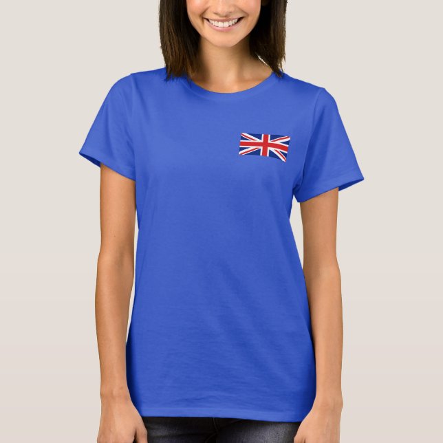 UK Flag and Map dk T-Shirt (Front)