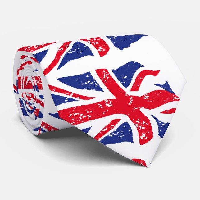 UK Flag Artwork Tie (Rolled)