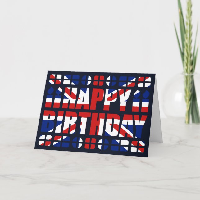 UK Flag Birthday Card (Front)