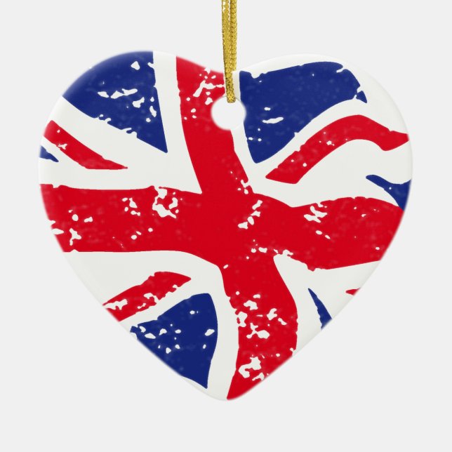 UK Flag Ceramic Tree Decoration (Front)
