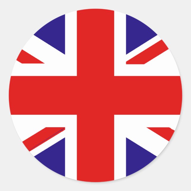 UK Flag Classic Round Sticker (Front)
