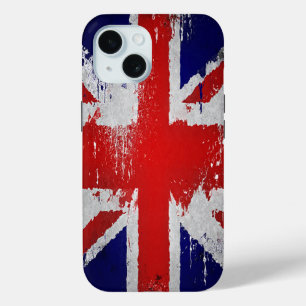 Uk Flag Design iPhone case,  Vintage iPhone 15 Case