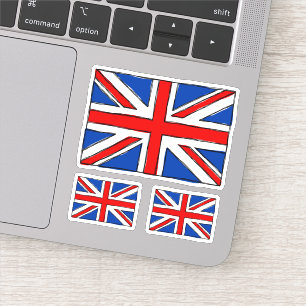 UK flag doodle drawing sticker