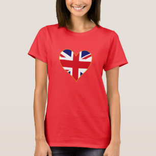 UK Flag heart T-Shirt