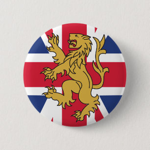 UK Flag Lion 6 Cm Round Badge
