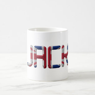 UK Flag Name Union Jack Typography Coffee Mug
