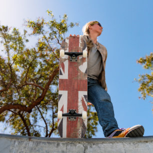 UK Flag on Wall Union Jack British Skateboard