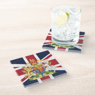 UK flag phone case Glass Coaster