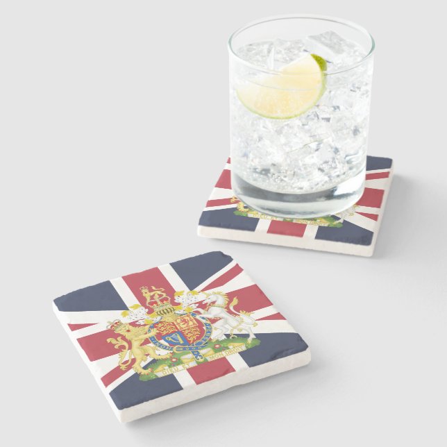 UK flag phone case Stone Coaster (Side)