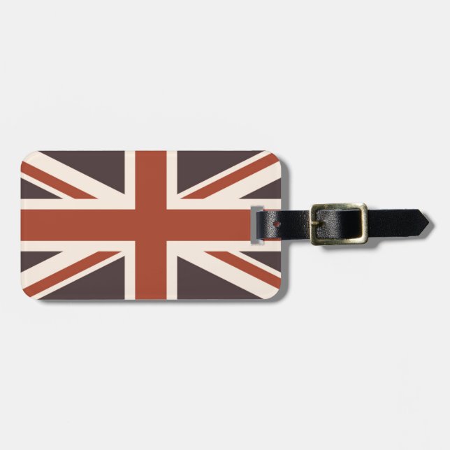 UK Flag - Retro Luggage Tag (Front Horizontal)