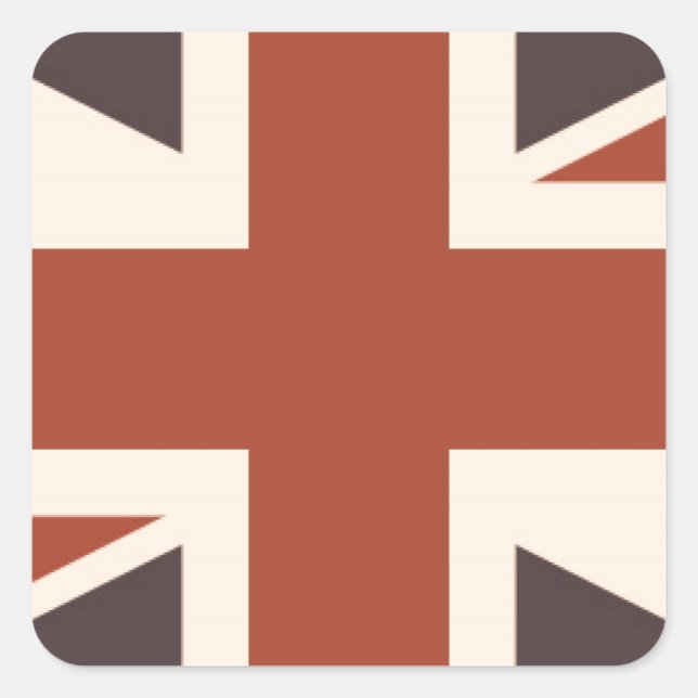 UK Flag - Retro Square Sticker (Front)
