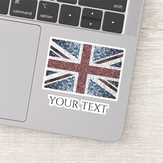 UK flag Rustic vintage sparkles glitters Your text (Detail)