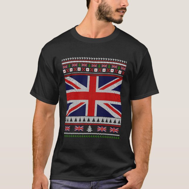 Uk Flag Ugly Sweater Jumper For Christmas (Front)