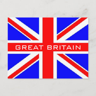 UK flag Union Jack flag postcard