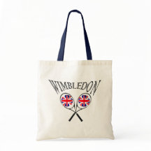 UK Flag Wimbledon tennis rackets and balls