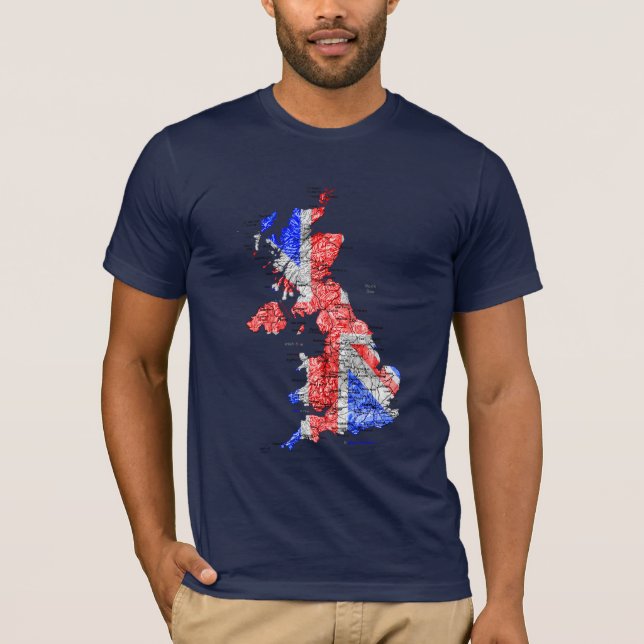 UK Flagcolor Map T-Shirt (Front)