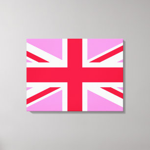UK Gay Pride (Pink Union Jack) (Gay British Flag) Canvas Print