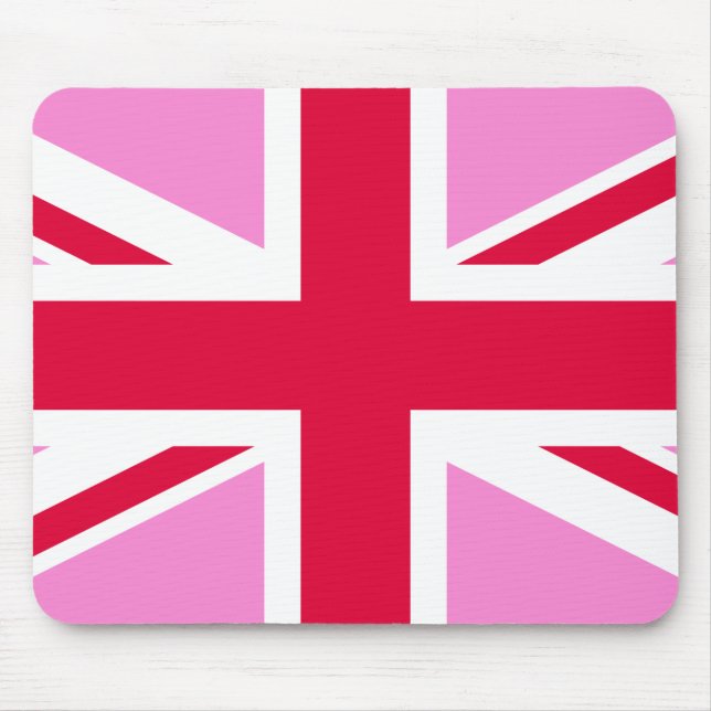 UK Gay Pride (Pink Union Jack) (Gay British Flag) Mouse Pad (Front)