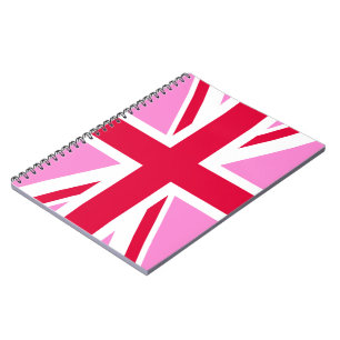 UK Gay Pride (Pink Union Jack) (Gay British Flag) Notebook