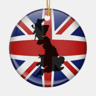 UK Globe Ceramic Tree Decoration