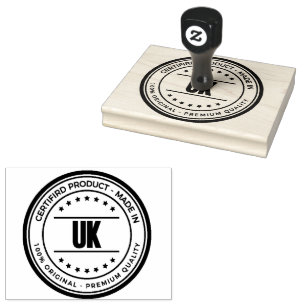 UK Image Premium Look Reliable Manganese Blue Ink Rubber Stamp