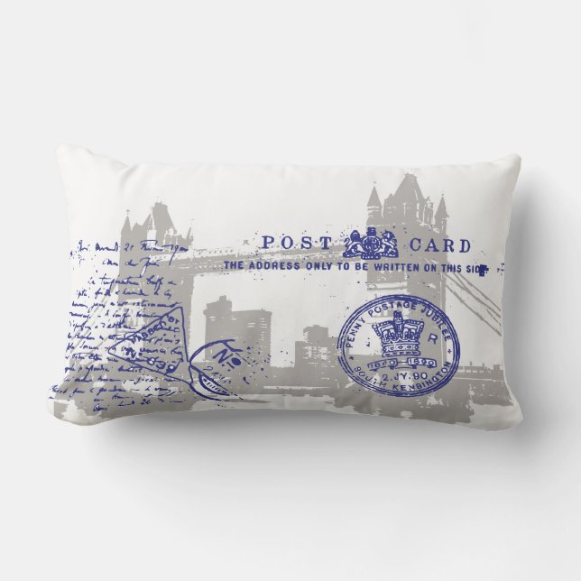 UK London Postcard  Pillow (Front)