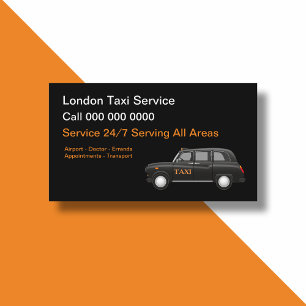 UK London Taxi Service Business Card