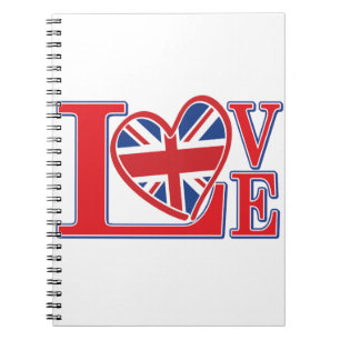 UK Love Heart Notebook