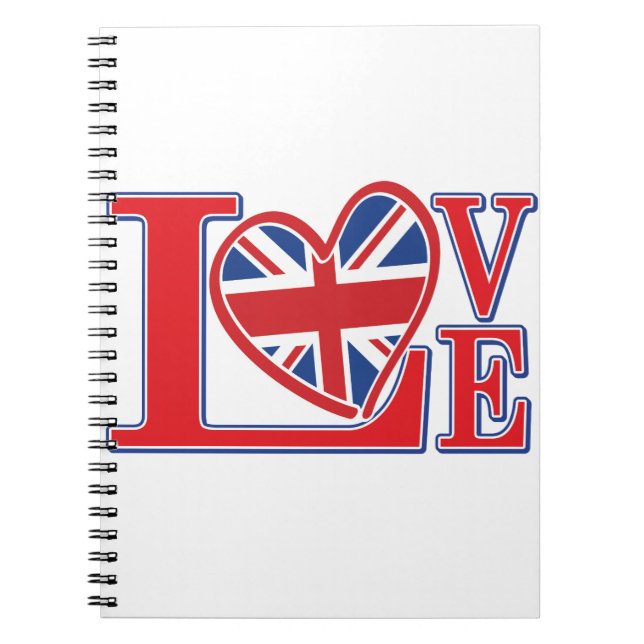 UK Love Heart Notebook (Front)