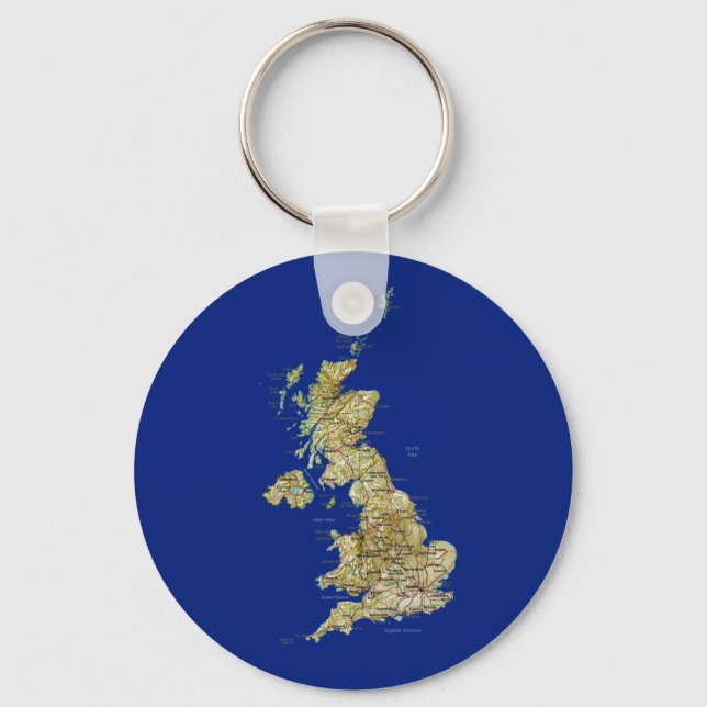 UK Map Keychain (Front)