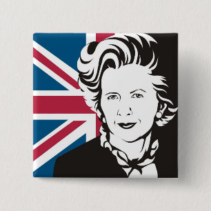 UK mourns Margaret Thatcher, England's Iron Lady 15 Cm Square Badge