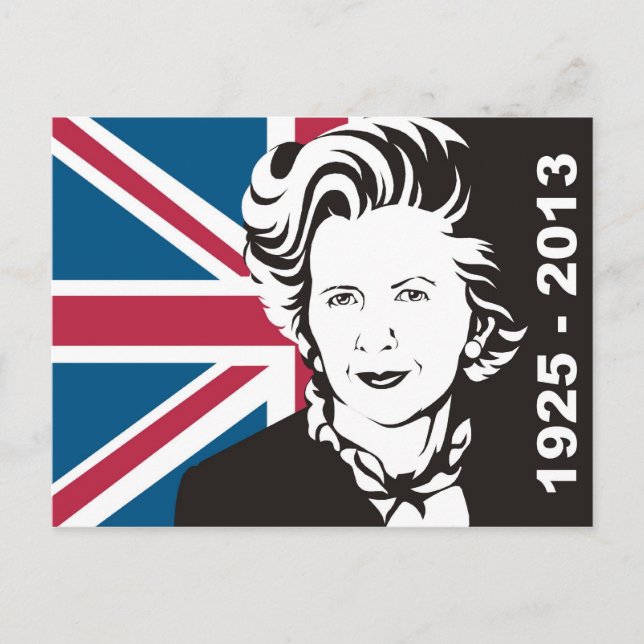 UK mourns Margaret Thatcher, England's Iron Lady Postcard (Front)