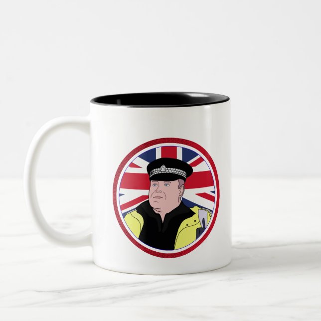 UK Police Officer Two-Tone Coffee Mug (Left)