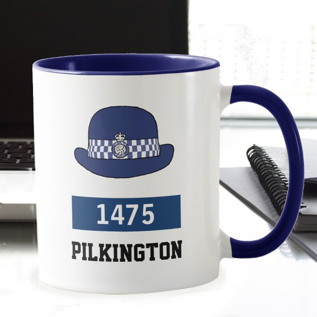 UK Police WPC Hat - Add Number & Name Mug (Creator Uploaded)
