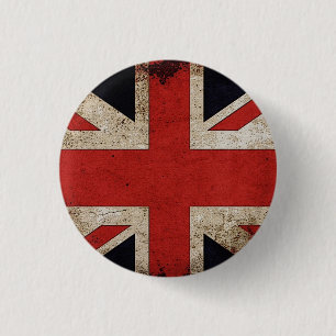 UK Pride Grunge UK Flag 3 Cm Round Badge