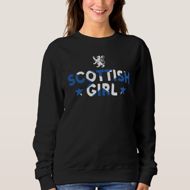 Uk Scotland Home Scottish Girl Sweatshirt (Front)